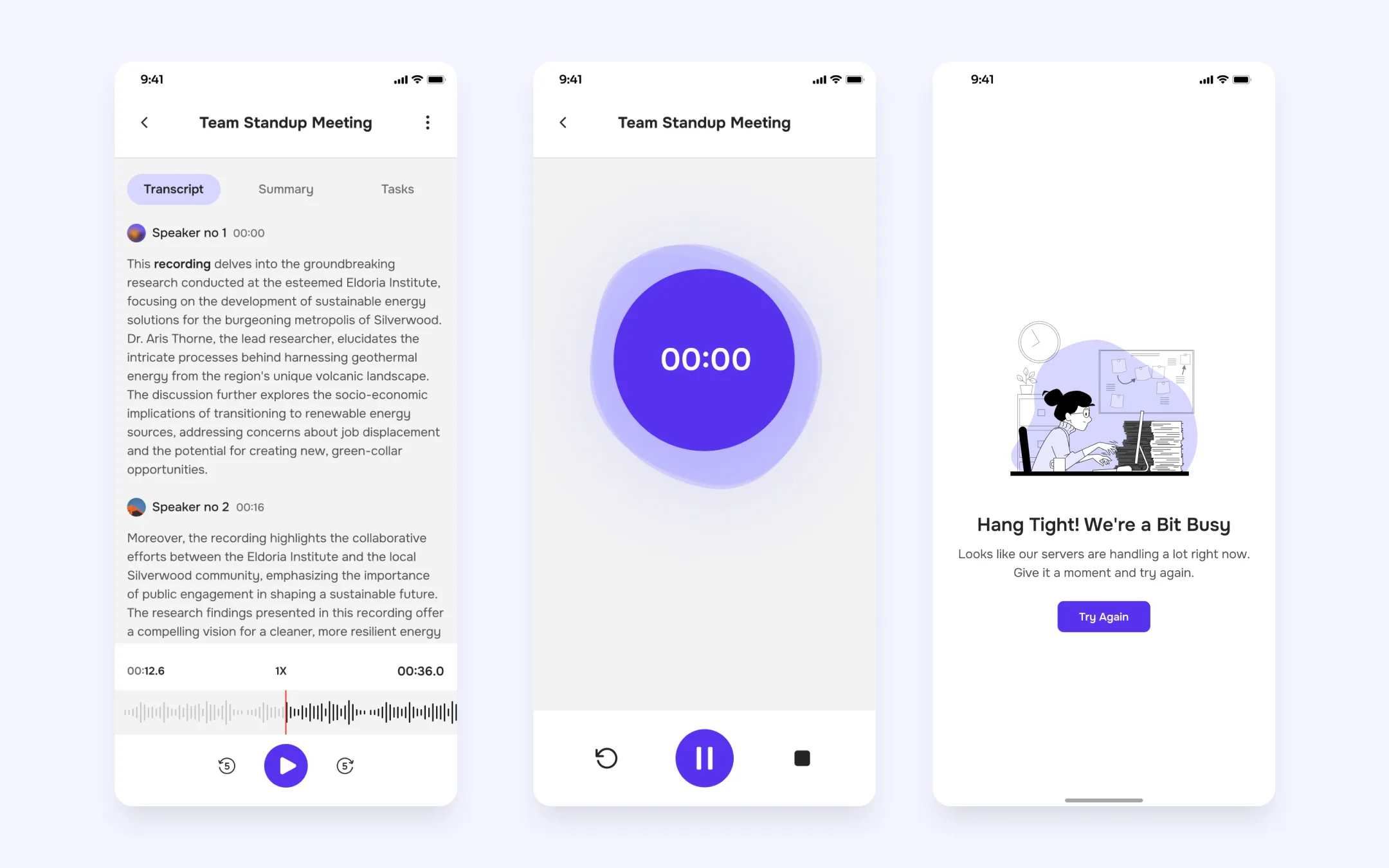 Taskscribe search surfacing a saved thought in a single tap